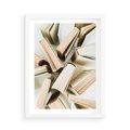 Plakat w ramie 50x70 - Odcienie Wiedzy - książki, ujęcie z góry - rama biała