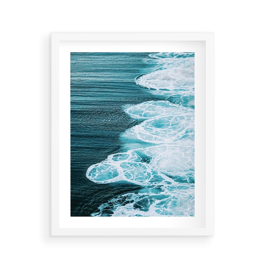 Plakat w ramie 40x50 - Morska potęga - morze, ocean - rama biała