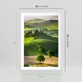 Plakat w ramie 50x70 - Prowansja: malownicze winnice w kraju Włoch - Prowansja, Włochy - rama biała