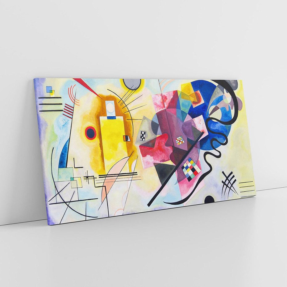 Obraz na płótnie 140x70 - "Żółty-Czerwony-Niebieski" Wassily Kandinsky - Reprodukcja - reprodukcja, obraz na płótnie