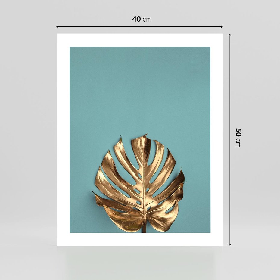 Plakat bez ramy 40x50 - Piękno Natury - złote, liście