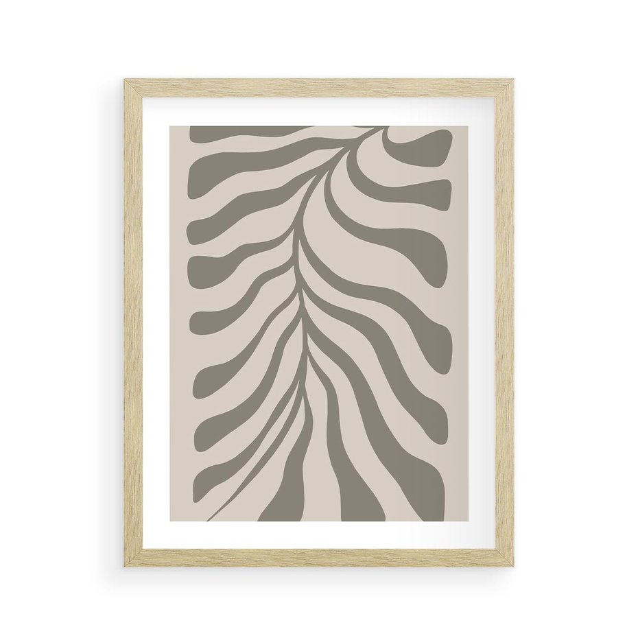 Plakat w ramie 40x50 - Zaklęte Kształty - nowoczesna sztuka, plakat modern - rama drewno