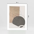 Plakat bez ramy 30x40 - Geometryczna Elegancja: One Line - geometria, nowoczesna sztuka