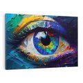 Obraz na płótnie 70x50 - Mistyka Tęczowego Oka - oko, obraz olejny