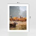 Plakat bez ramy 30x40 - Malownicza Harmonia - jelenie, jesień