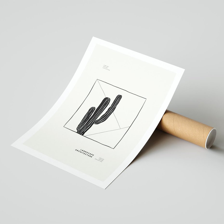 Plakat bez ramy 21x30 - Zaklęta roślinna ekspresja - nowoczesna sztuka, minimalistyczny styl