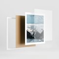 Plakat w ramie 40x50 - Magia Zimy w Górach - góry, śnieg - rama biała