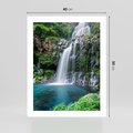 Plakat bez ramy 40x50 - Tropikalny Wodospad - wodospad, tropikalny