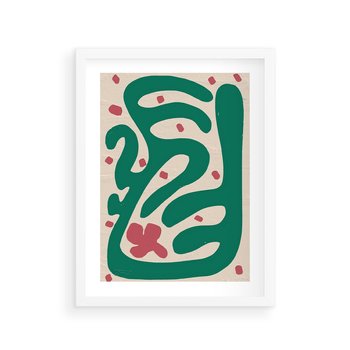 Plakat w ramie 30x40 - Boho Widoki - abstrakcyjny obraz, plakat - rama biała