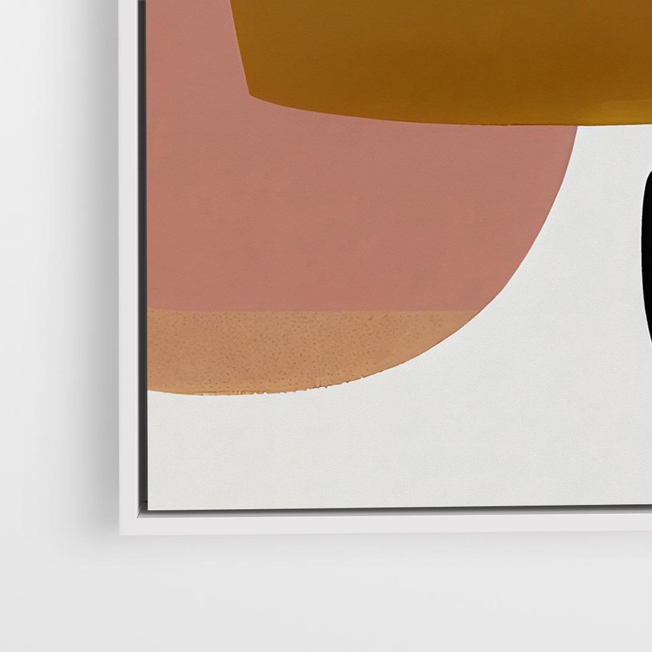 Obraz w ramie 80x80 - Emocje w akwarelach - geometryczne dziwne kształty, turkusowy - rama biała