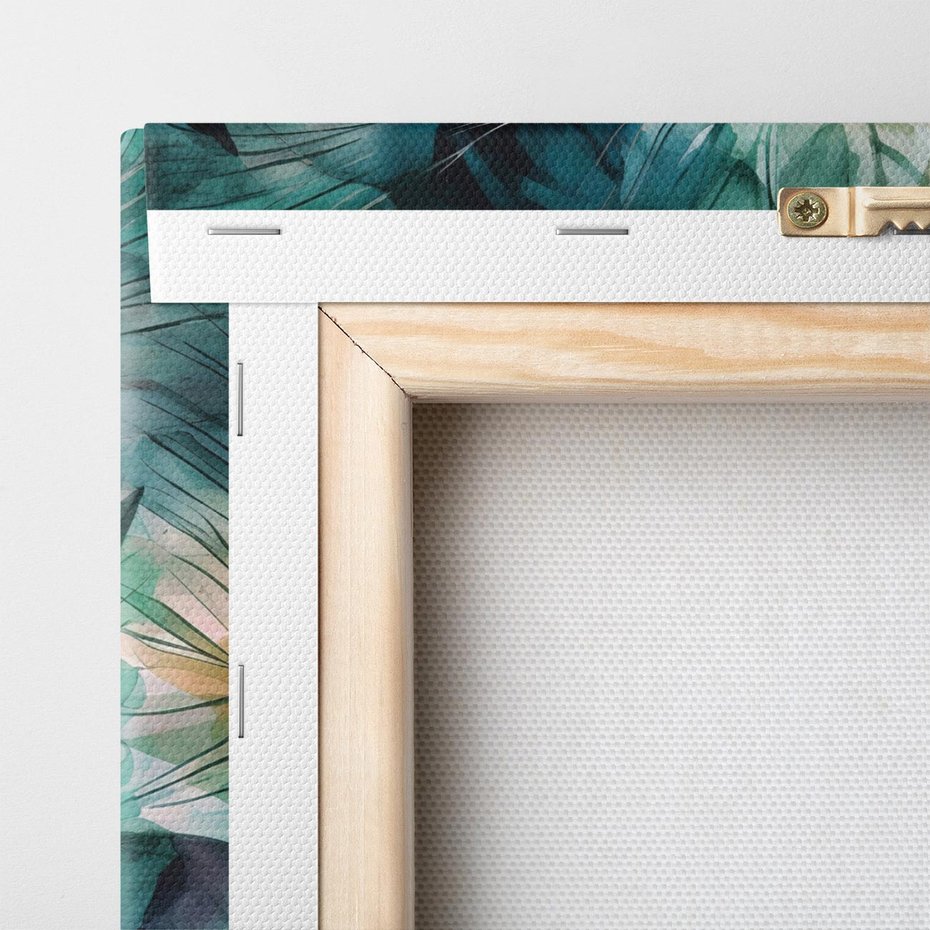 Obraz na płótnie 120x80 - Zieleń Tropików - tropikalne zielone liście palmy, monstera