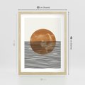 Plakat w ramie 30x40 - Okrąg Mocy - boho obraz, geometria - rama drewno