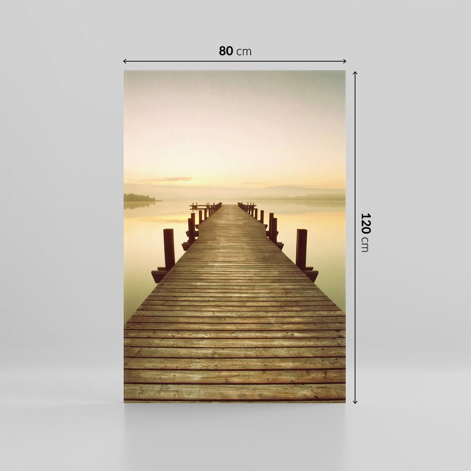 Obraz na płótnie 80x120 - Molo: spacer nad morzem - molo, morze