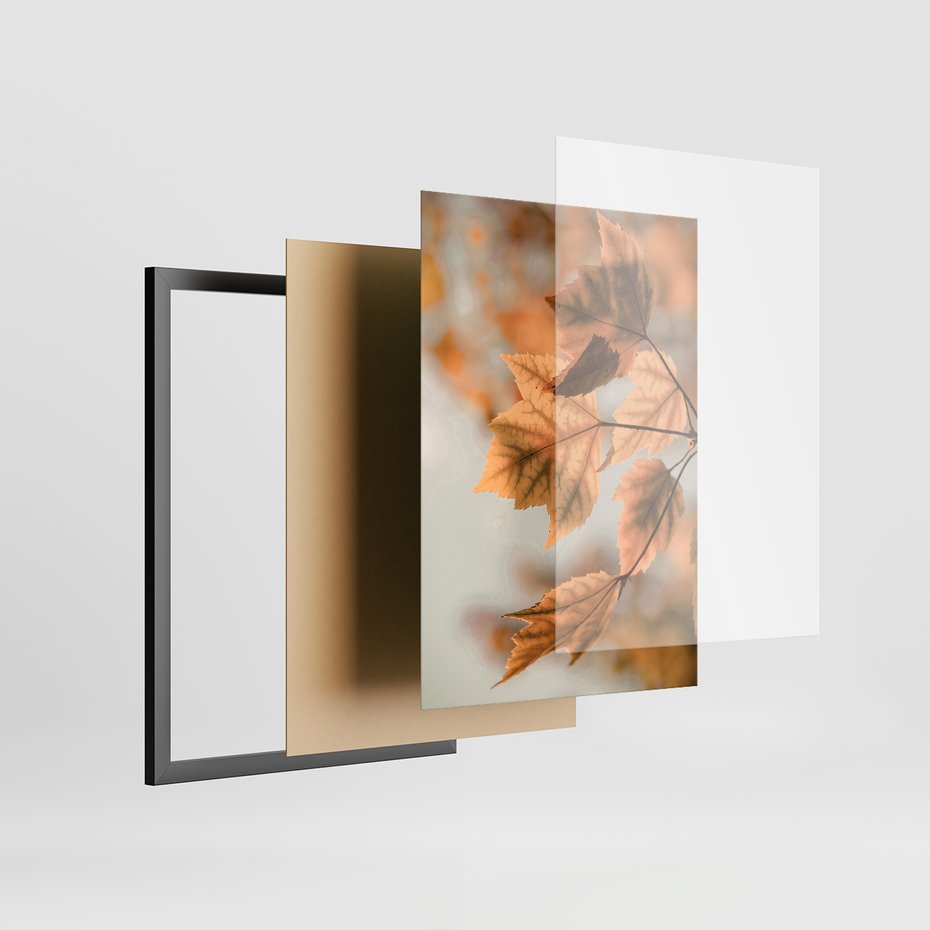 Zestaw obrazy w ramie 40x50 galeria - Jesień, w, mieście - rama czarna
