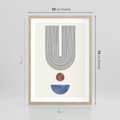 Plakat w ramie 50x70 - Rozplątane Wibracje - nowoczesny plakat, styl midcentury - rama drewno