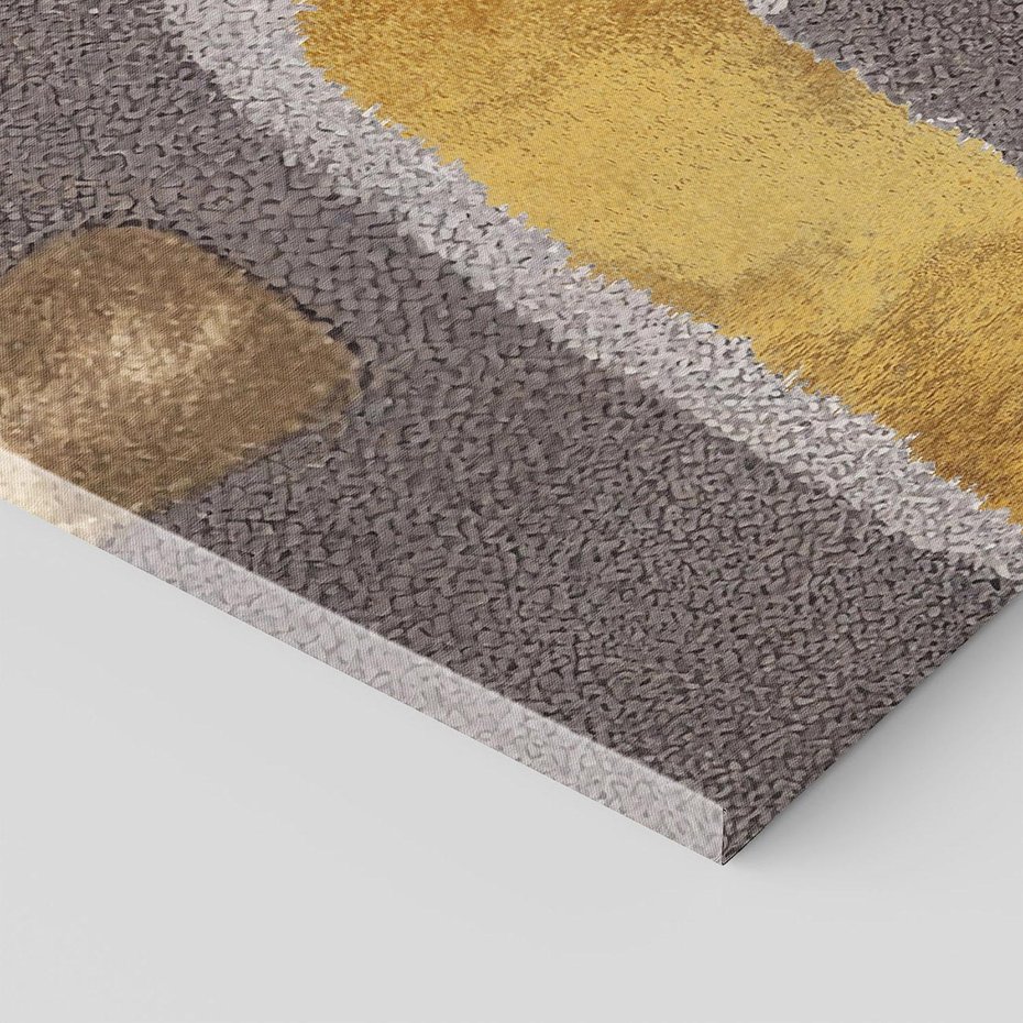 Obraz na płótnie 80x120 - Złote Krzywe - abstrakcja, krzywe linie