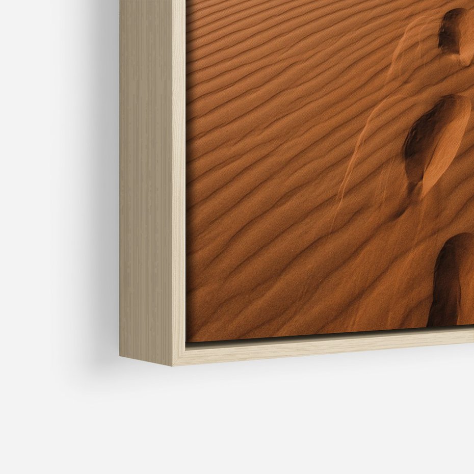 Obraz w ramie 70x100 - Piasek pustyni w ogniu - pustynia, piasek - rama drewno