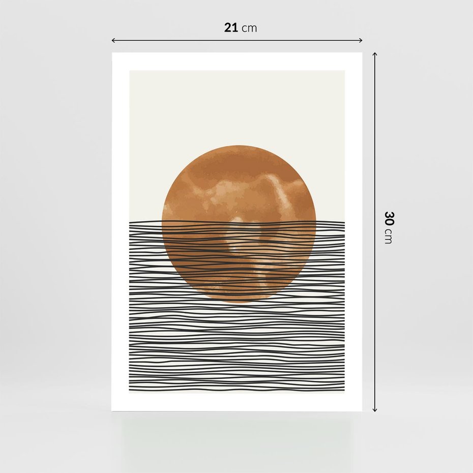 Plakat bez ramy 21x30 - Okrąg Mocy - boho obraz, geometria