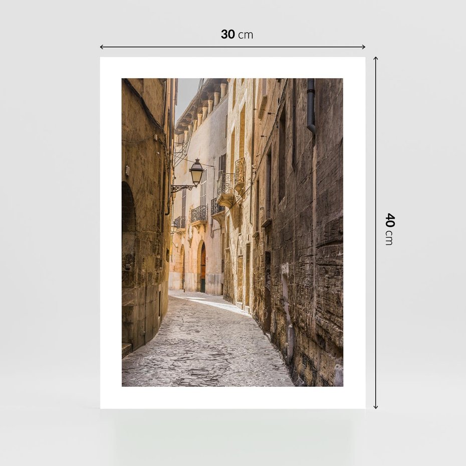 Plakat bez ramy 30x40 - Perspektywa Uliczki - uliczka, perspektywa