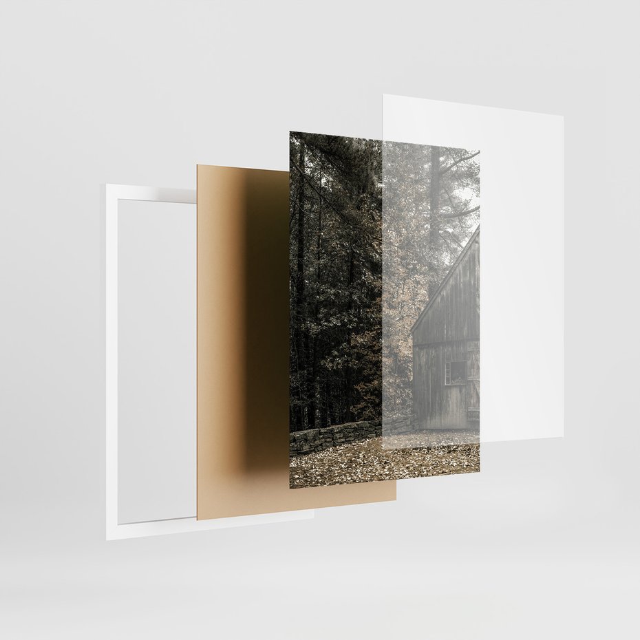 Zestaw obrazy w ramie 40x50 galeria - Spokój, cytat, typografia, rustykalny - rama biała