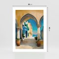 Plakat bez ramy 30x40 - Nadmorskie Łuki - akwarela, śródziemnomorski klimat