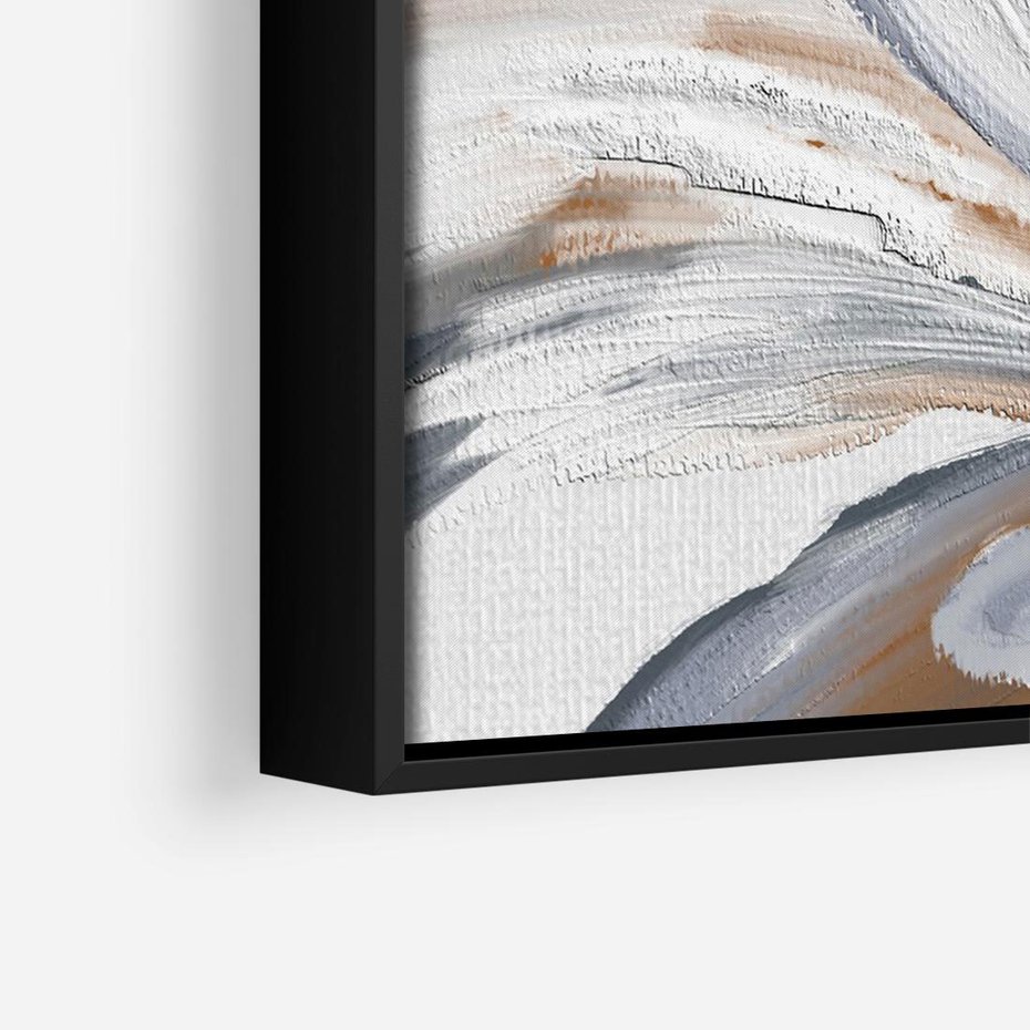 Obraz w ramie 70x50 - Olejne kwiaty - wyraz emocji - kwiaty, malowane - rama czarna