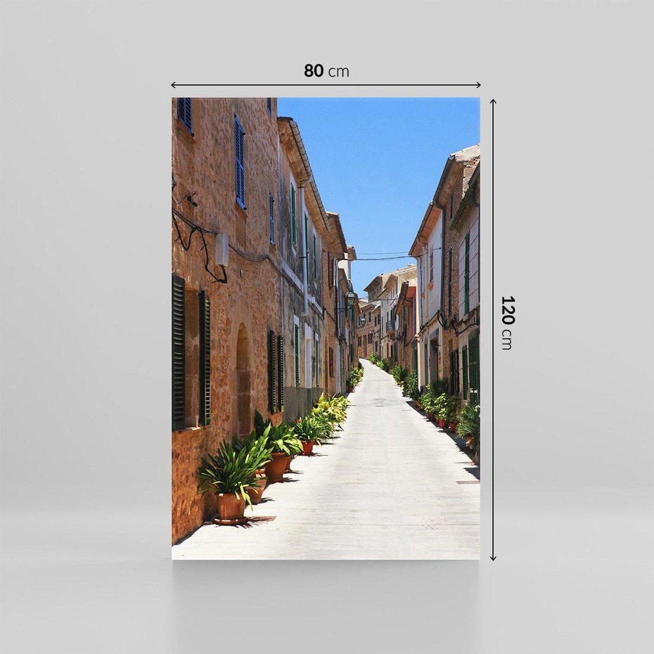 Obraz na płótnie 80x120 - Urok uliczki: perspektywa miasta - uliczka, perspektywa