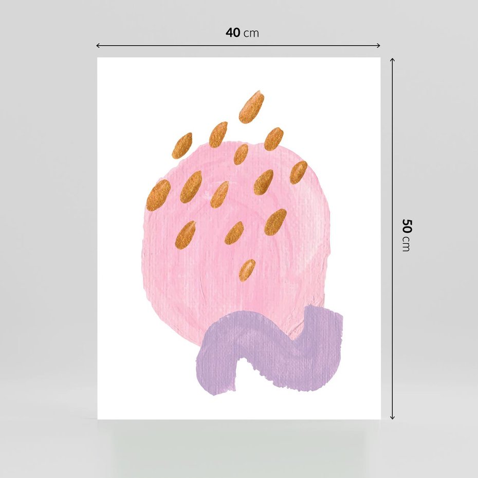 Plakat bez ramy 40x50 - Migoczące Pastelowe Kształty - akwarela, minimalizm