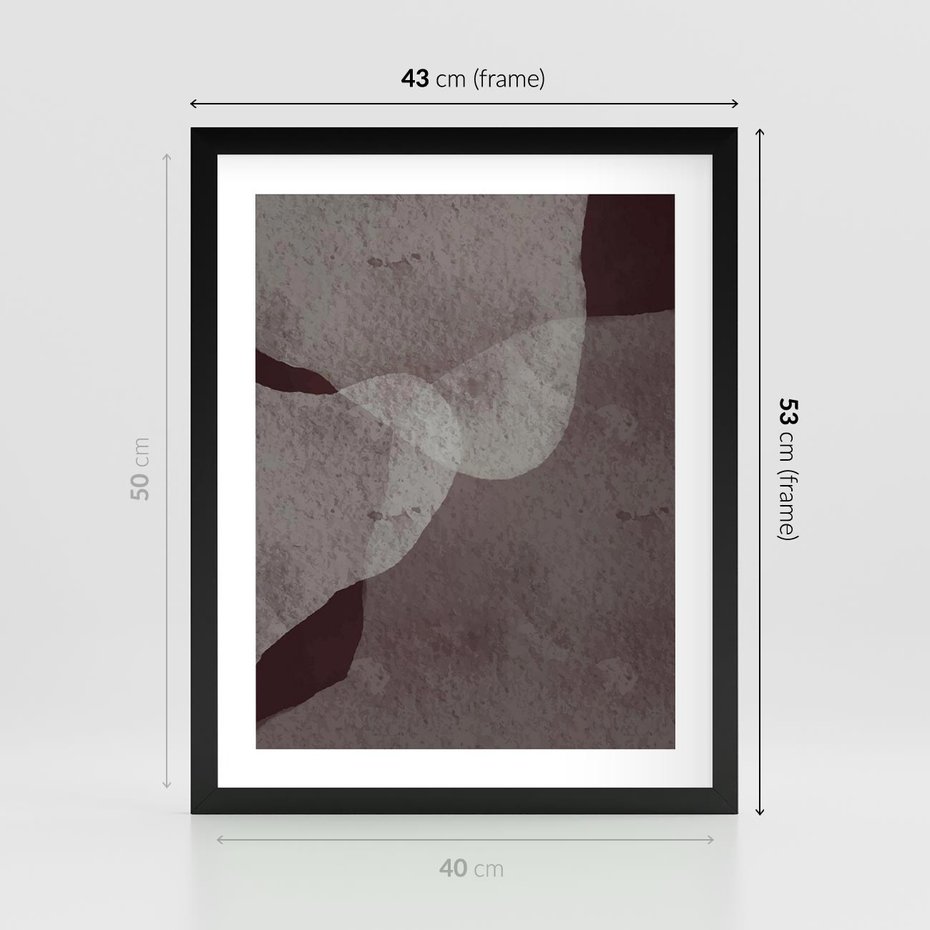 Plakat w ramie 40x50 - Obce Odcienie - mroczny plakat, nowoczesne wnętrza - rama czarna