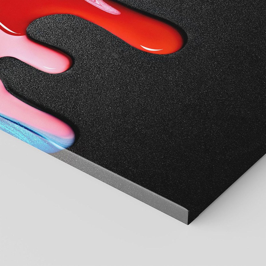 Obraz na płótnie 50x50 - Abstrakcja Kolorowych Farb - farba, abstrakcja