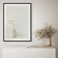 Plakat w ramie 50x70 - Sztuka Prostoty - minimalistyczny wazon, źdźbła traw - rama czarna