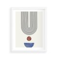 Plakat w ramie 40x50 - Rozplątane Wibracje - nowoczesny plakat, styl midcentury - rama biała