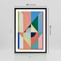 Plakat w ramie 50x70 - Księga Kolorowych Wizji - różne geometryczne formy, koła - rama czarna