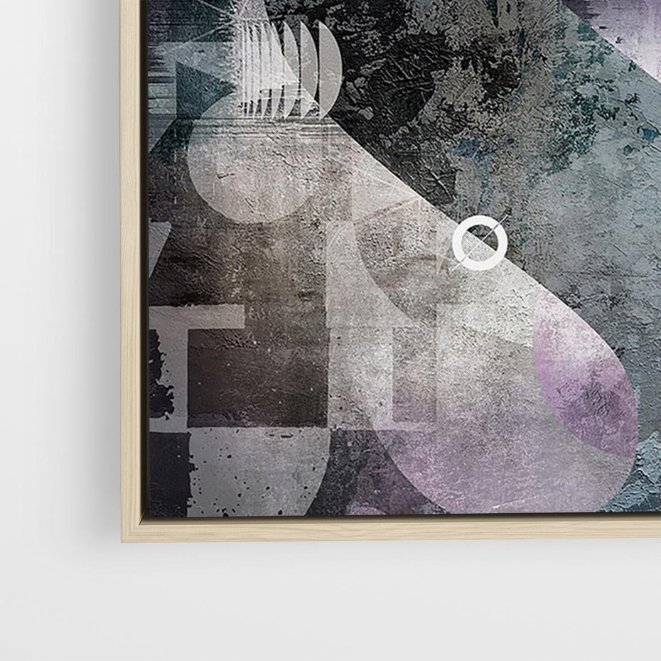 Obraz w ramie 120x80 - Nocne opowieści w barwach - typografia, abstrakcja - rama drewno