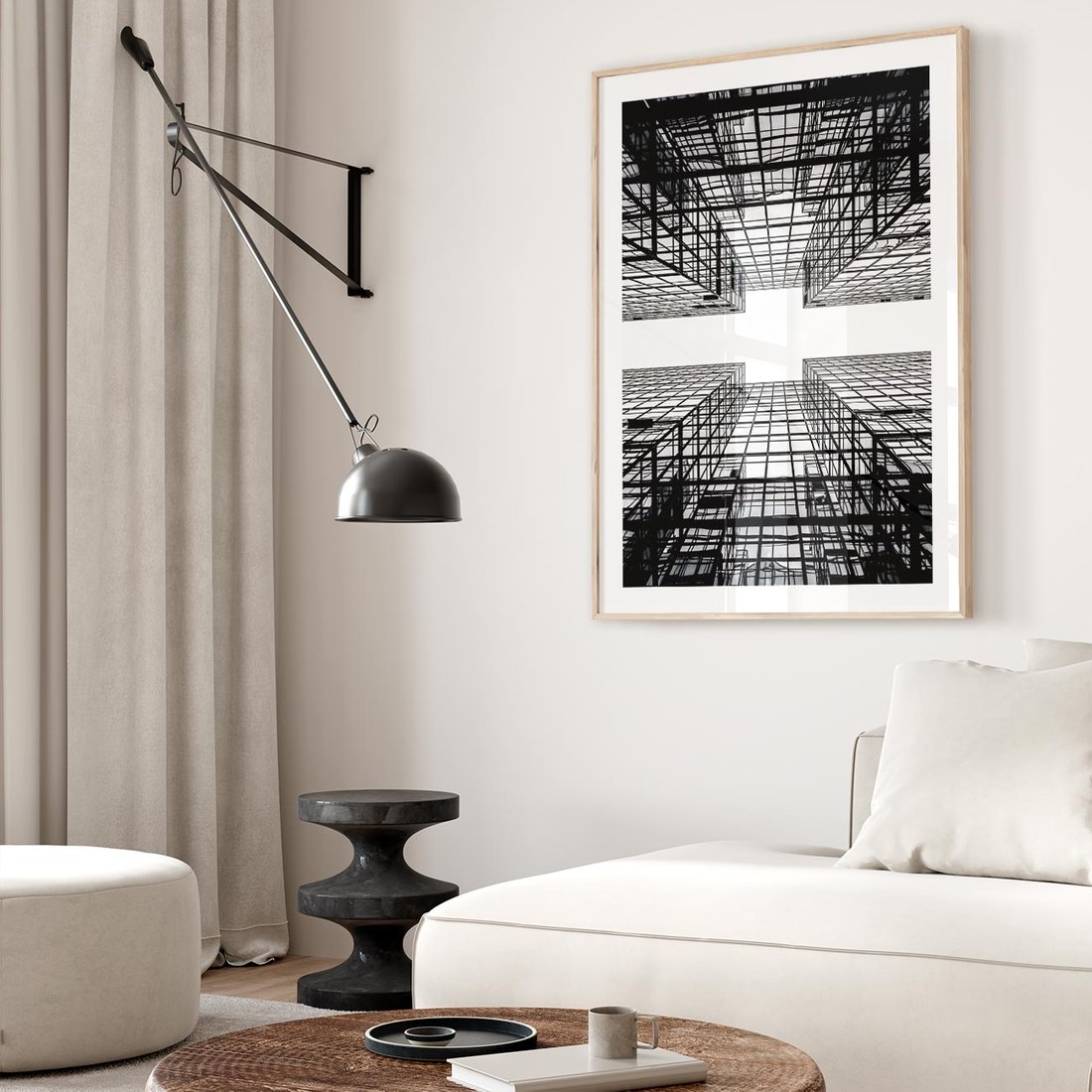 Plakat w ramie 50x70 - Czar i Wielkość - wieżowce, architektura - rama drewno