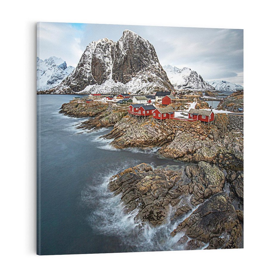 Obraz na płótnie 70x70 - Skandynawia - górska odsłona - Skandynawia, góry