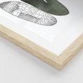Plakat w ramie 50x70 - Przesunięte Jabłko - minimalistyczny plakat, jabłko - rama drewno