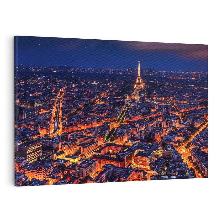 Obraz na płótnie 120x80 - Nocne impresje Paryża - Paryż, noc