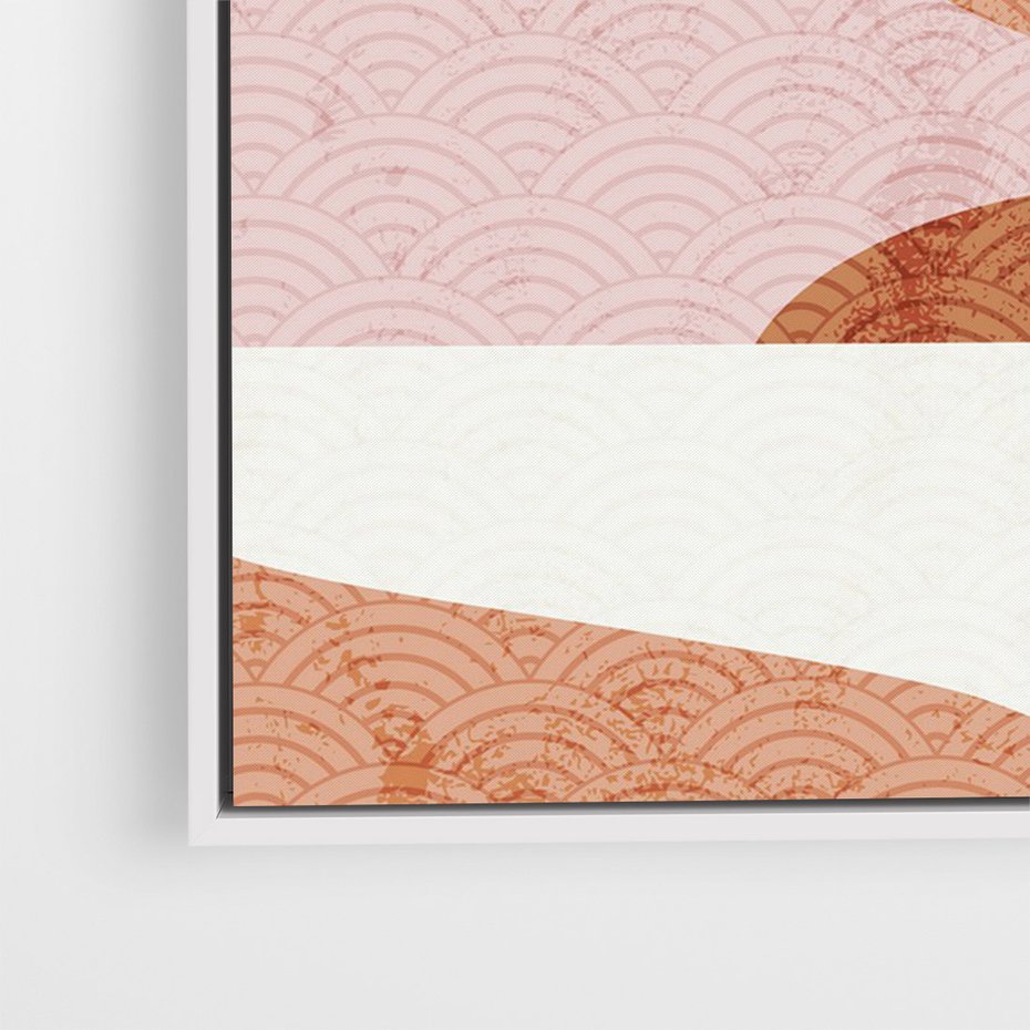 Obraz w ramie 50x70 - Górskie Wzory - nowoczesna sztuka, góry - rama biała