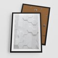 Plakat w ramie 50x70 - Intrygujący Wymiar - geometria, 3D - rama czarna