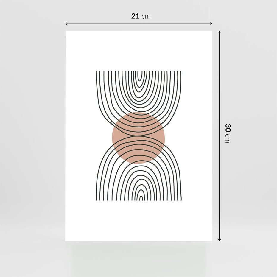 Plakat bez ramy 21x30 - Przenikające Widzenia - półkola, koło