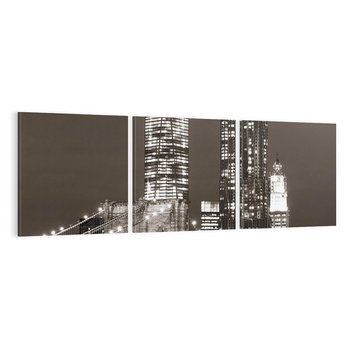 Obraz na płótnie 120x40 - Magia miasta nocą - miasto, noc