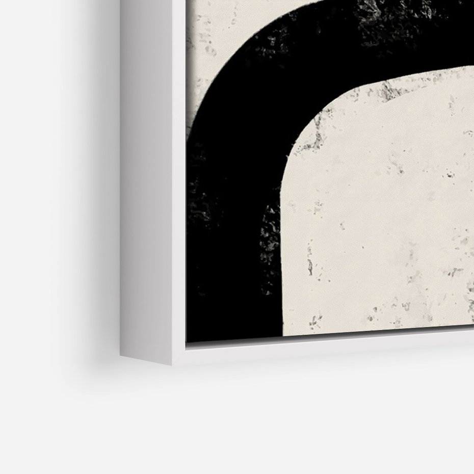 Obraz w ramie 70x100 - Przenikające Plamy - abstrakcyjna sztuka, minimalizm - rama biała