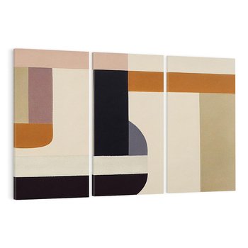 Obraz na płótnie 120x80 - Nowoczesne Brązy - geometryszne pasy, nowoczesny styl