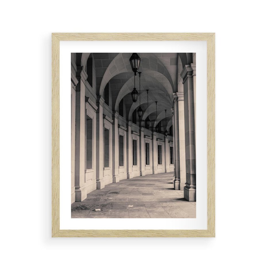 Plakat w ramie 40x50 - Kolumny Elegancji - architektura, kolumny - rama drewno