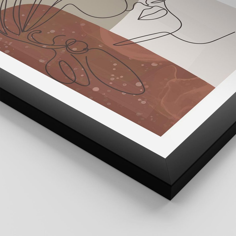 Plakat w ramie 40x50 - Kreatywność na Tle Plam - abstrakcyjna grafika, plamy - rama czarna