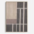 Obraz w ramie 50x70 - Harmonia skradzionych odcieni - symetryczne, geometryczne pasy - rama drewno