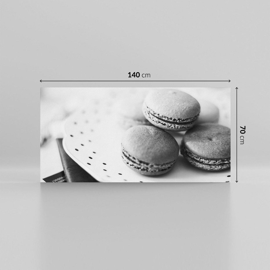 Obraz na płótnie 140x70 - Makaroniki w Szarości - czarno biała fotografia, plakat