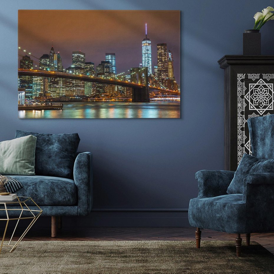 Obraz na płótnie 120x80 - Ikona Nowego Jorku - most, Nowy Jork