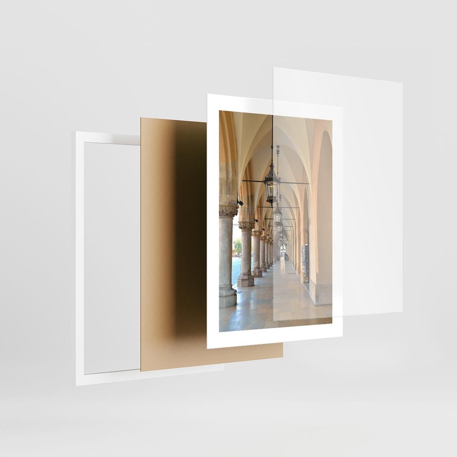 Plakat w ramie 30x40 - Uliczka w perspektywie czasu - uliczka, perspektywa - rama biała